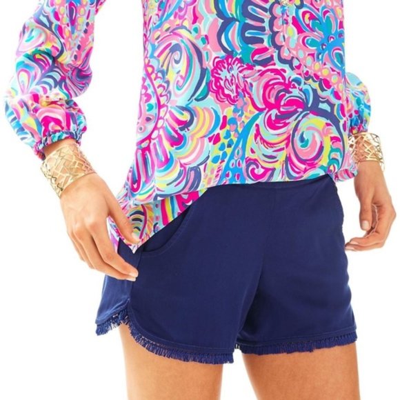Lilly Pulitzer Pants - ⭐️HP⭐️Lilly Pulitzer 4 Inch Navy Cocoa Short